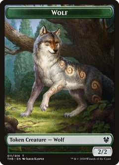 Human Soldier // Wolf Double-Sided Token [Theros Beyond Death Tokens]-2