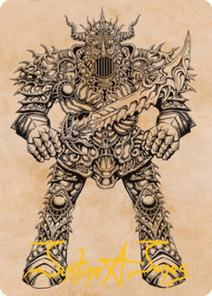 Iron Golem (Showcase) Art Card (Gold-Stamped Signature) [Dungeons & Dragons: Adventures in the Forgotten Realms Art Series]-1