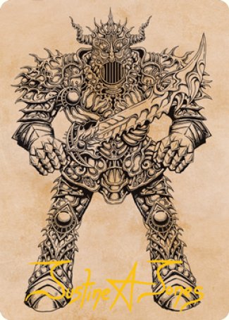 Iron Golem (Showcase) Art Card (Gold-Stamped Signature) [Dungeons & Dragons: Adventures in the Forgotten Realms Art Series]-1