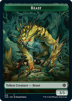 Beast // Beast Double-Sided Token [Starter Commander Decks]-1