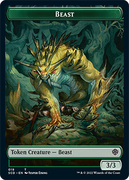 Beast // Beast Double-Sided Token [Starter Commander Decks]-2