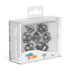 Oakie Doakie Dice RPG Set Speckled - Black (7)-1
