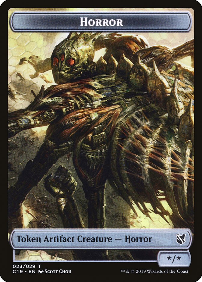 Angel of Sanctions // Horror Double-Sided Token [Commander 2019 Tokens]-2