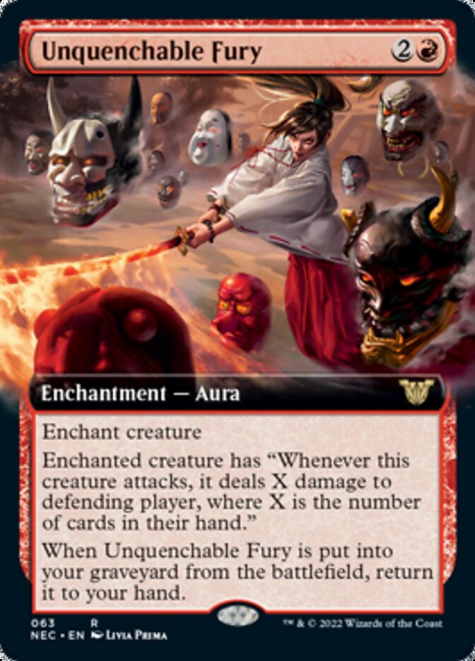 Unquenchable Fury (Extended Art) [Kamigawa: Neon Dynasty Commander]-1