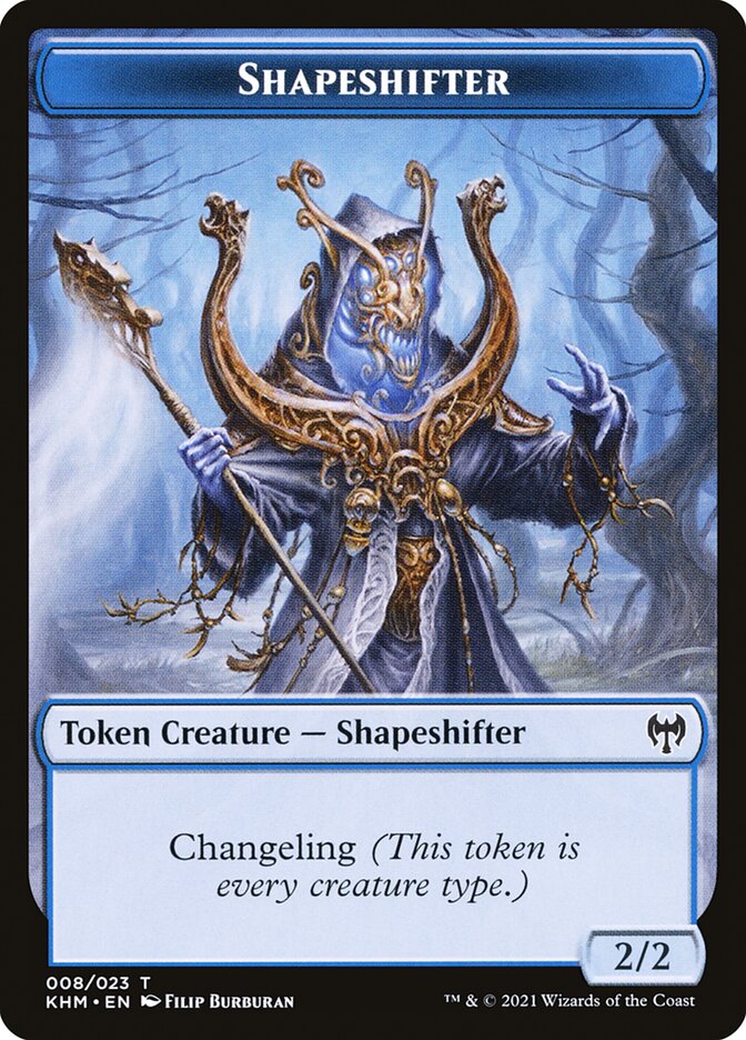 Elf Warrior // Shapeshifter Double-Sided Token [Kaldheim Tokens]-2