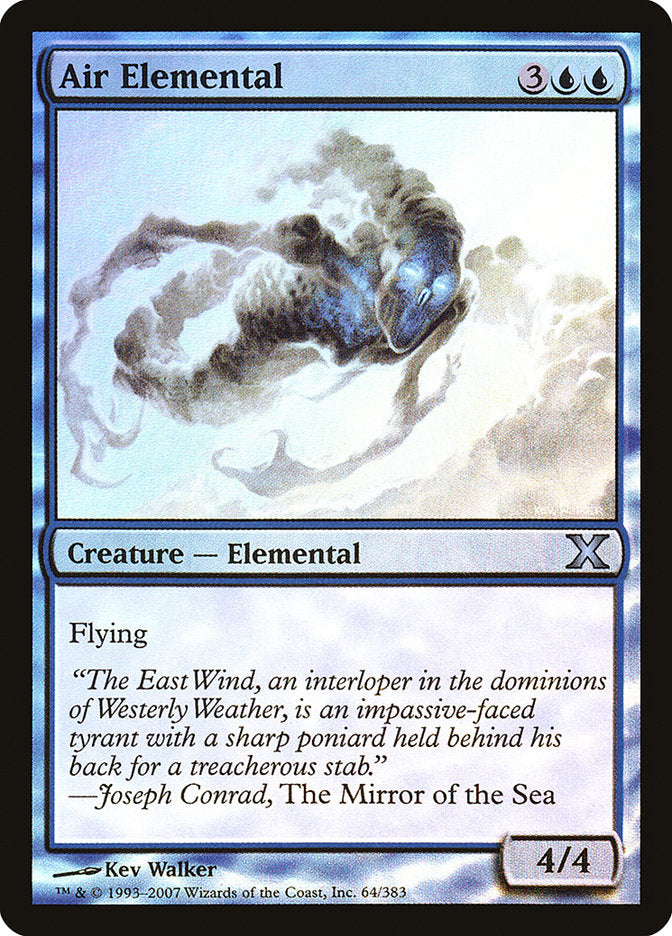 Air Elemental (Premium Foil) [Tenth Edition]-1