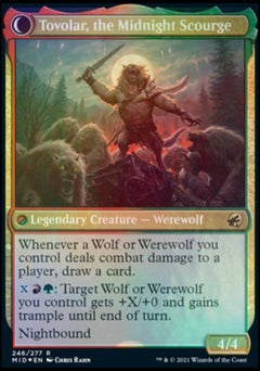 Tovolar, Dire Overlord // Tovolar, the Midnight Scourge [Innistrad: Midnight Hunt Prerelease Promos]-2