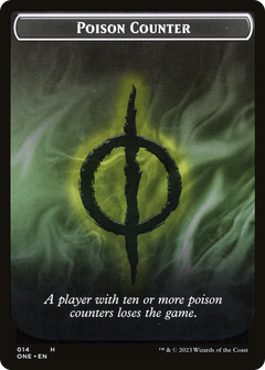 Poison Counter // Beast Double-Sided Token [Phyrexia: All Will Be One Commander Tokens]-1