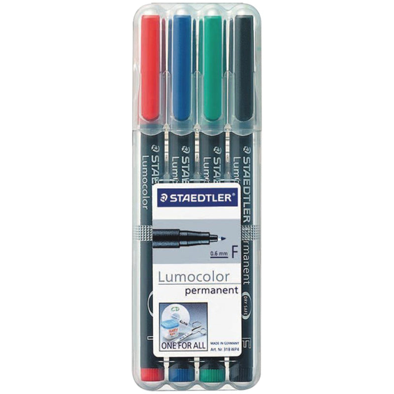 CHX 3154 Lumocolor Markers 4-Pack (1 each Red, Blue, Green, and Black)-1