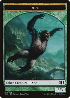 Ape // Zombie (011/036) Double-Sided Token [Commander 2014 Tokens]-1