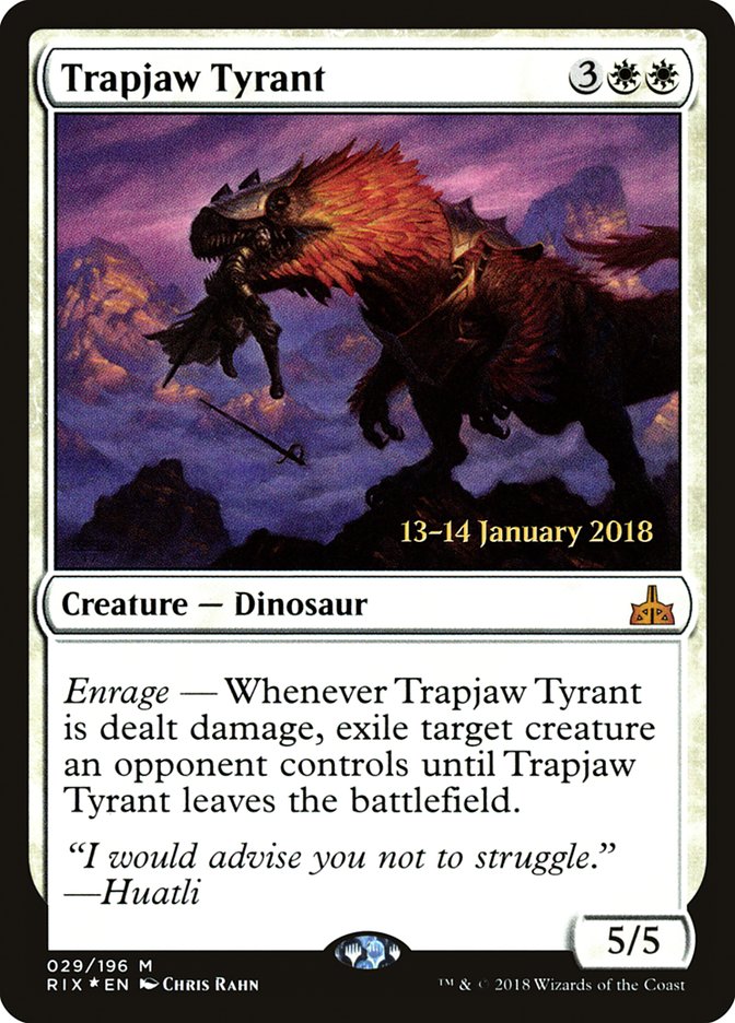 Trapjaw Tyrant [Rivals of Ixalan Prerelease Promos]-1
