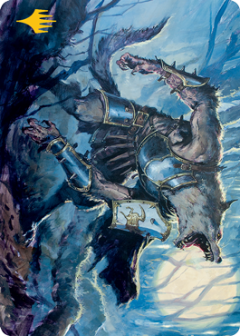 Moonrage Brute Art Card (Gold-Stamped Signature) [Innistrad: Midnight Hunt Art Series]-1