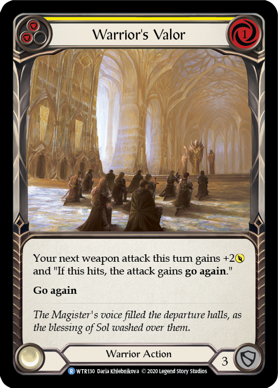 Warrior's Valor (Yellow) [U-WTR130] (Welcome to Rathe Unlimited)  Unlimited Normal-1