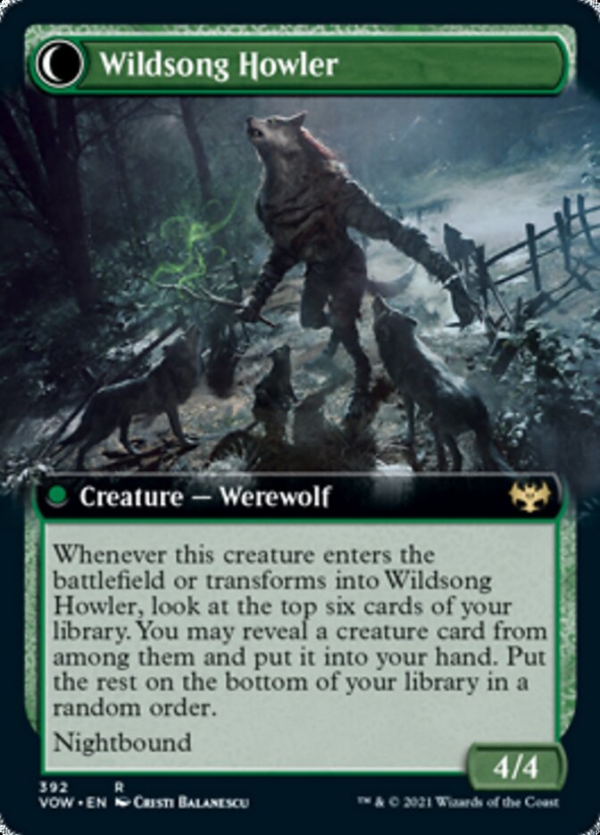 Howlpack Piper // Wildsong Howler (Extended Art) [Innistrad: Crimson Vow]-2
