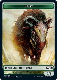 Beast // Treasure Double-Sided Token [Core Set 2021 Tokens]-1