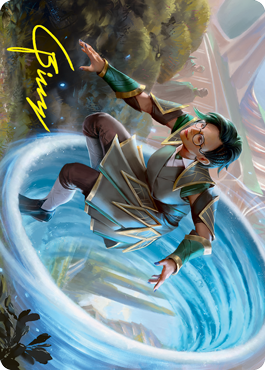 Vortex Runner Art Card (Gold-Stamped Signature) [Strixhaven: School of Mages Art Series]-1