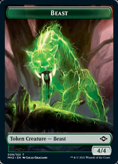 Beast // Clue (14) Double-Sided Token [Modern Horizons 2 Tokens]-1