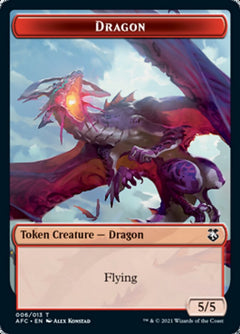 Dragon // Dragon Spirit Double-Sided Token [Dungeons & Dragons: Adventures in the Forgotten Realms Commander Tokens]-1
