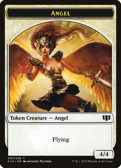 Angel // Cat Double-Sided Token [Commander 2014 Tokens]-1
