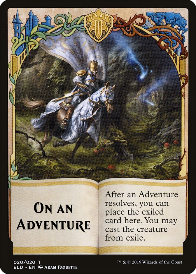 On an Adventure Token [Throne of Eldraine Tokens]-1
