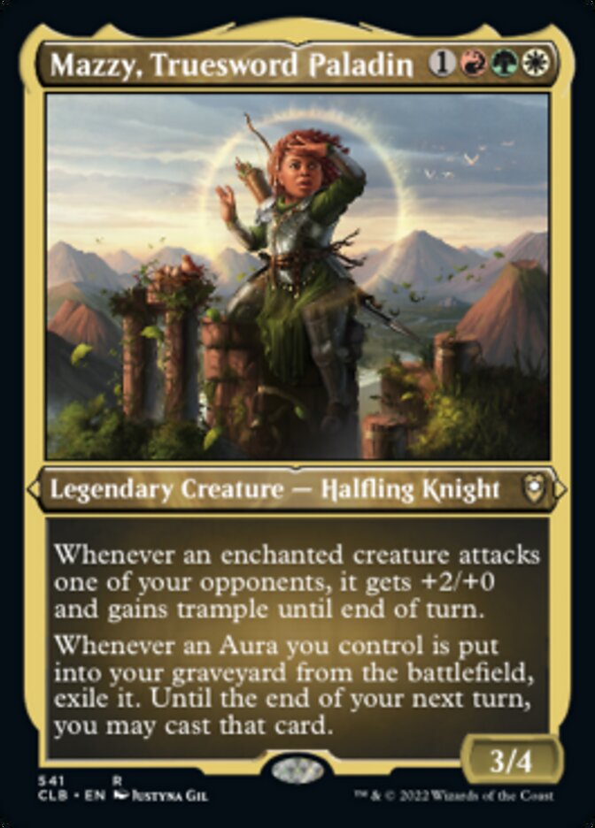 Mazzy, Truesword Paladin (Foil Etched) [Commander Legends: Battle for Baldur's Gate]-1