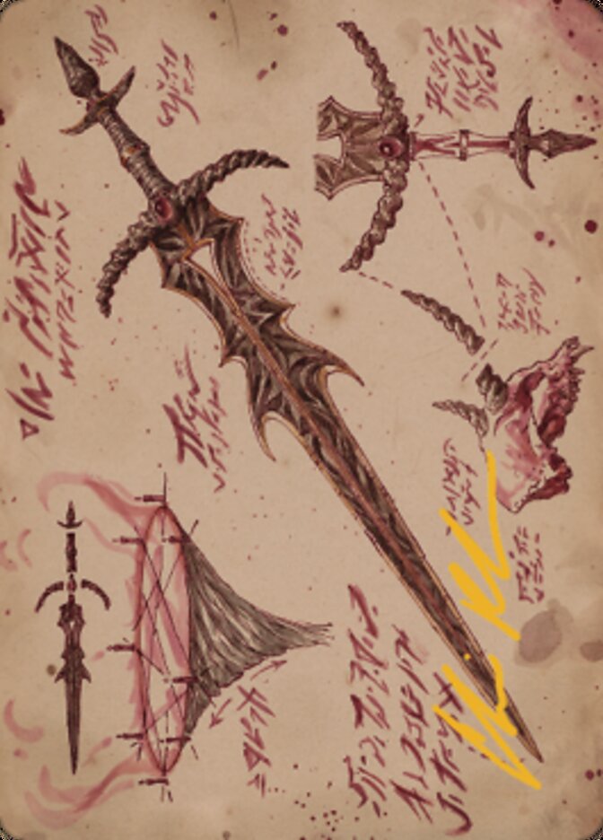 Blackblade Reforged Art Card (Gold-Stamped Signature) [The Brothers' War Art Series]-1