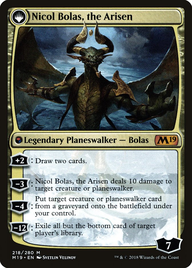 Nicol Bolas, the Ravager // Nicol Bolas, the Arisen [Core Set 2019 Prerelease Promos]-2
