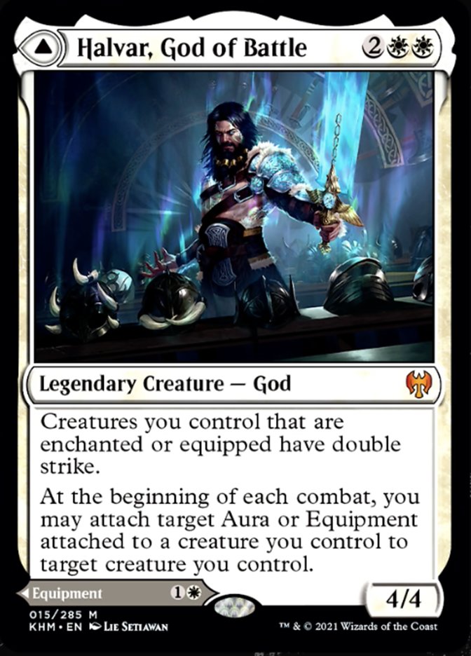 Halvar, God of Battle // Sword of the Realms [Kaldheim]-1