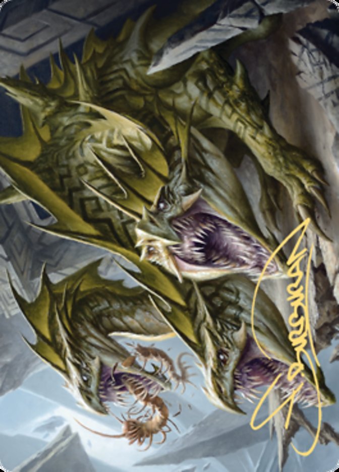 Grakmaw, Skyclave Ravager Art Card (Gold-Stamped Signature) [Zendikar Rising Art Series]-1