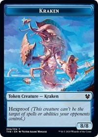 Kraken // Satyr Double-Sided Token [Theros Beyond Death Tokens]-1