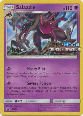 Salazzle (SM73) (Staff Prerelease Promo) [Sun & Moon: Black Star Promos]-1
