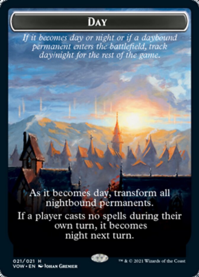 Day // Night Double-Sided Token [Innistrad: Crimson Vow Tokens]-1
