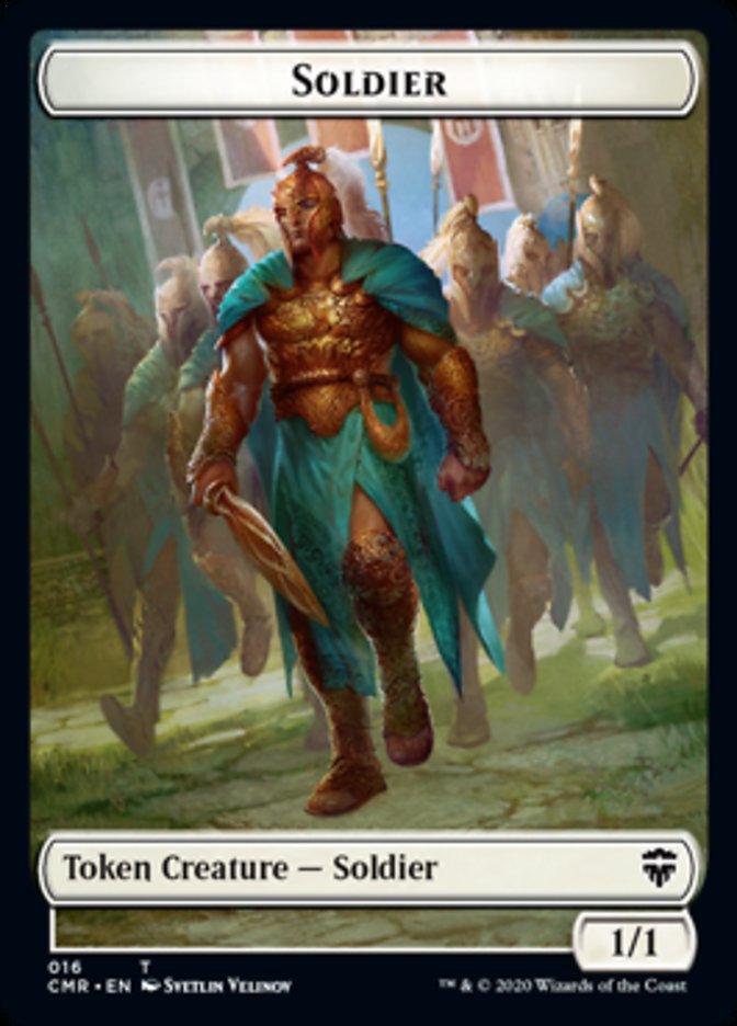 Cat // Soldier Double-Sided Token [Commander Legends Tokens]-2