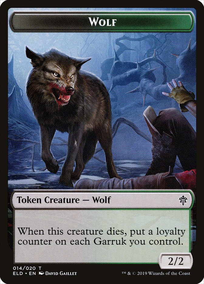 Wolf Token [Throne of Eldraine Tokens]-1