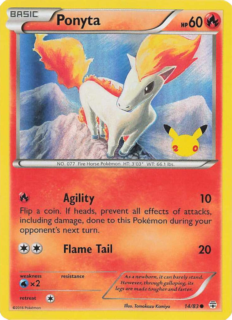 Ponyta (14/83) (20th Anniversary Stamp) [XY: Generations]-1