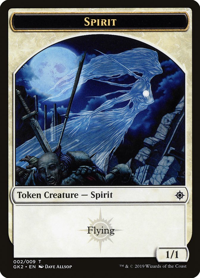 Spirit (002) // Spirit (010) Double-Sided Token [Ravnica Allegiance Guild Kit Tokens]-1