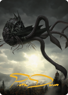 Nautiloid Ship Art Card (Gold-Stamped Signature) [Commander Legends: Battle for Baldur's Gate Art Series]-1