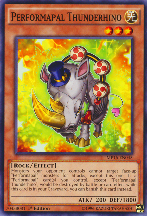 Performapal Thunderhino [MP16-EN045] Common