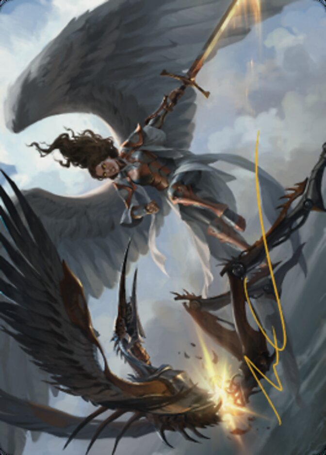 Destroy Evil Art Card (Gold-Stamped Signature) [Dominaria United Art Series]-1