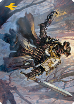 Brutal Cathar Art Card (Gold-Stamped Signature) [Innistrad: Midnight Hunt Art Series]-1