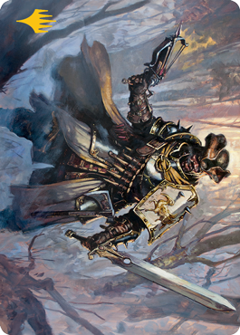 Brutal Cathar Art Card (Gold-Stamped Signature) [Innistrad: Midnight Hunt Art Series]-1