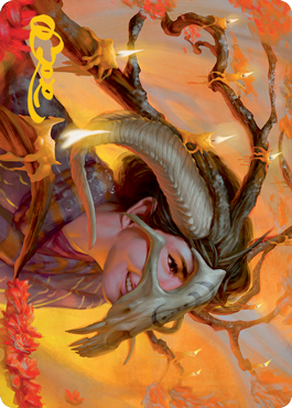 Hedgewitch's Mask Art Card (Gold-Stamped Signature) [Innistrad: Midnight Hunt Art Series]-1