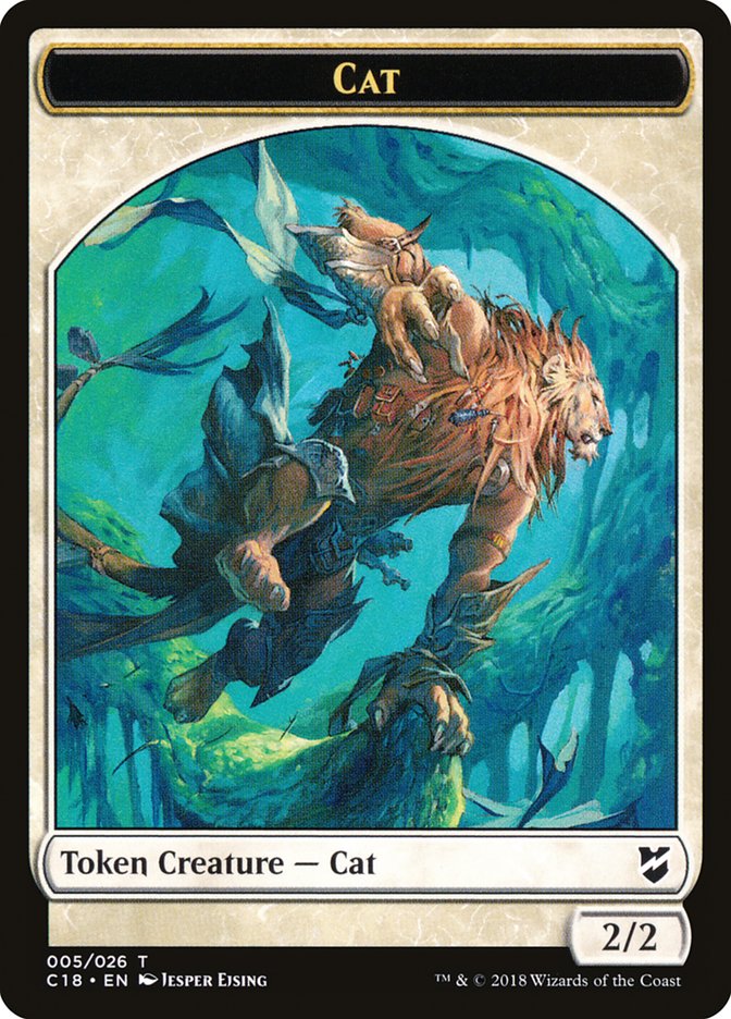 Angel // Cat Double-Sided Token [Commander 2018 Tokens]-2