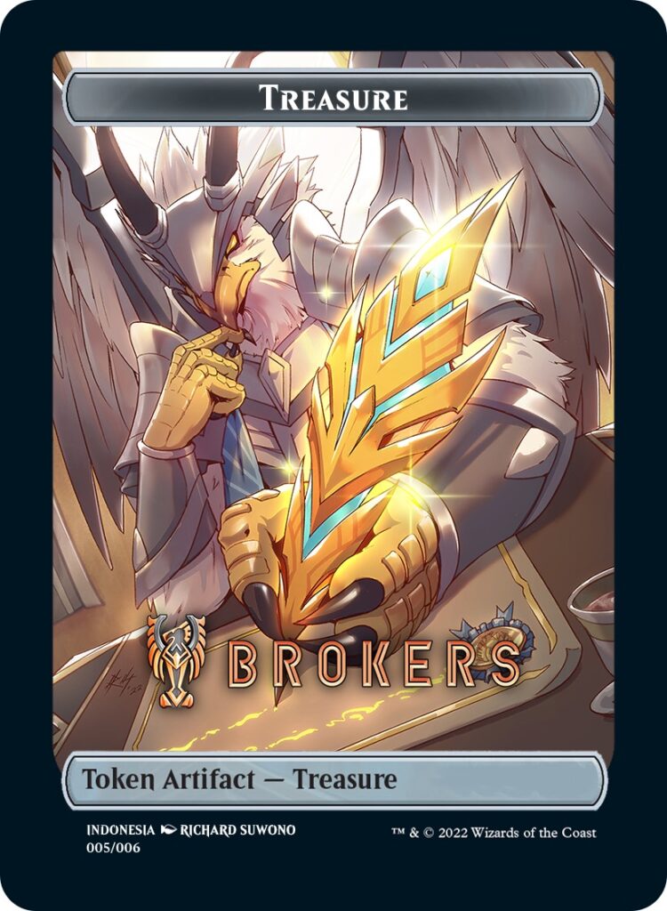 Treasure Token (Brokers) (Southeast Asia Artists) [Streets of New Capenna Tokens]-1