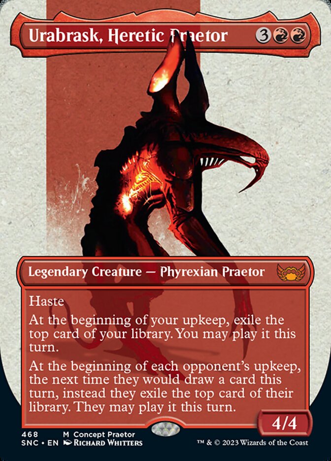 Urabrask, Heretic Praetor (Borderless Concept Praetors) [Phyrexia: All Will Be One]-1