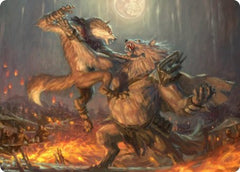Duel for Dominance Art Card [Innistrad: Midnight Hunt Art Series]-1