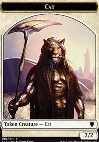 Cat // Cat Warrior Double-Sided Token [Commander 2017 Tokens]-1