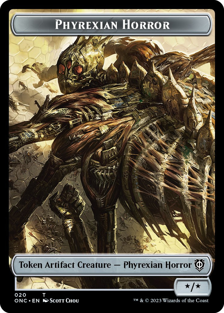 Phyrexian Wurm // Phyrexian Horror Double-Sided Token [Phyrexia: All Will Be One Commander Tokens]-2