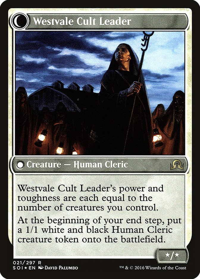 Hanweir Militia Captain // Westvale Cult Leader [Shadows over Innistrad Prerelease Promos]-2