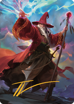 Elminster Art Card (36) (Gold-Stamped Signature) [Commander Legends: Battle for Baldur's Gate Art Series]-1